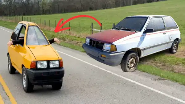1988 model Ford Festiva'yı 'dünyanın en ince' arabası olması için modifiye etti