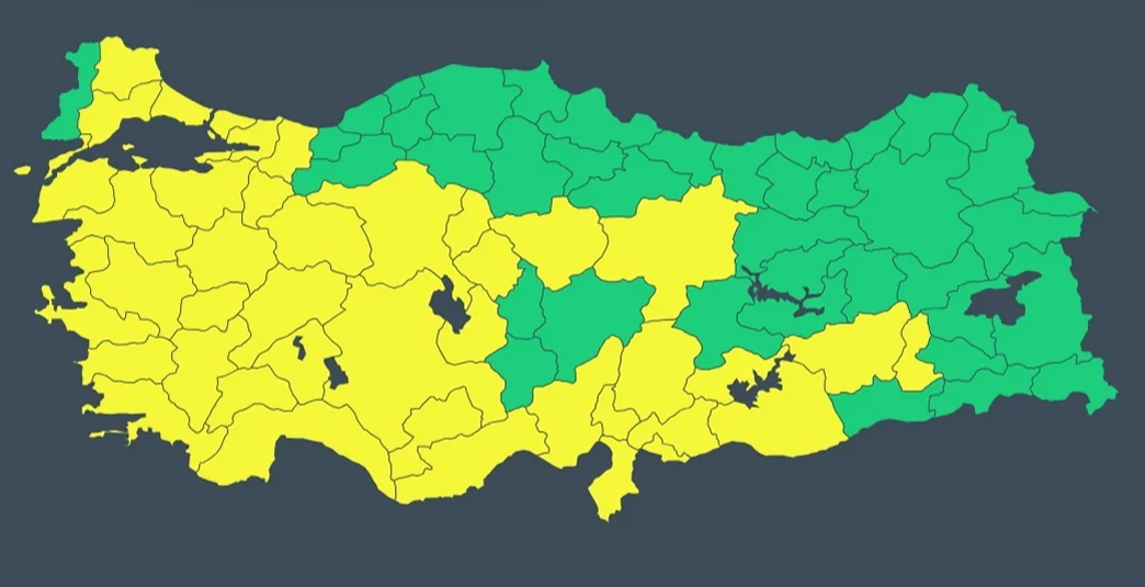 43 ilde sarı alarm: Meteoroloji uyardı! Kar, fırtına, kuvvetli sağanak