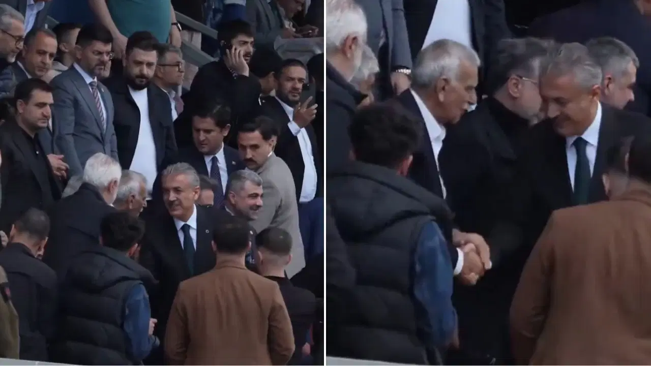 Ahmet Türk, yerine kayyım olarak atanan Mardin Valisi Tuncay Akkoyun ile maç izledi