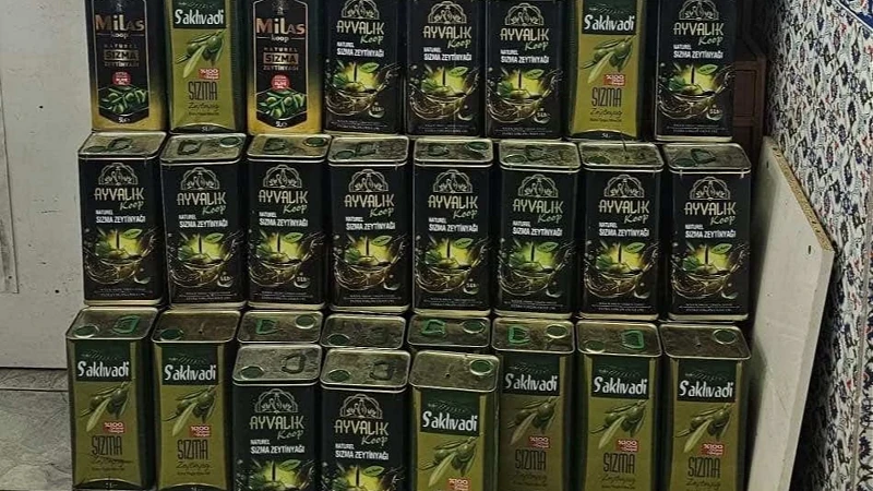 Ankara’da bir buçuk ton kaçak zeytinyağı ele geçirildi