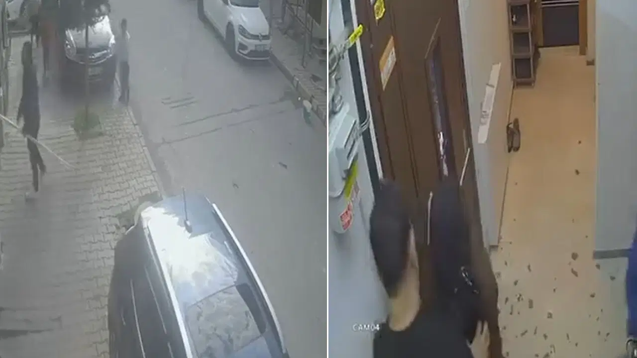 Arnavutköy'de korku dolu anlar: Çocuklara saldırdı, bina sakinlerine bıçak çekti