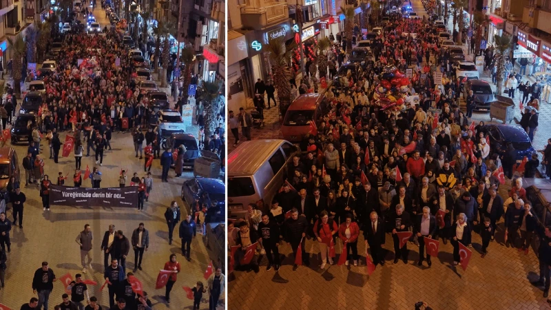 Kahramanmaraş'taki saldırıda hayatını kaybeden öğretmen ve öğrenciler Turgutlu'da sessiz yürüyüşle anıldı