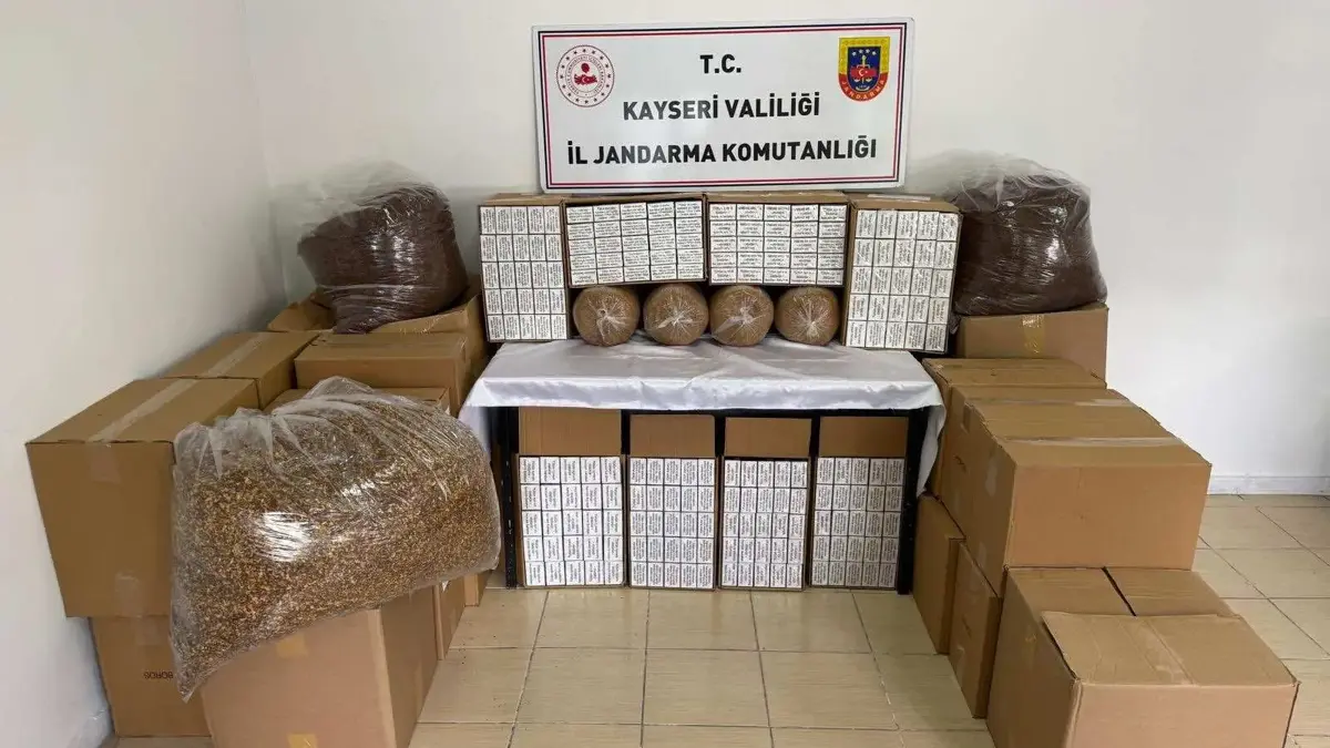 Kayseri’de 200 kilogram kaçak tütün ele geçirildi