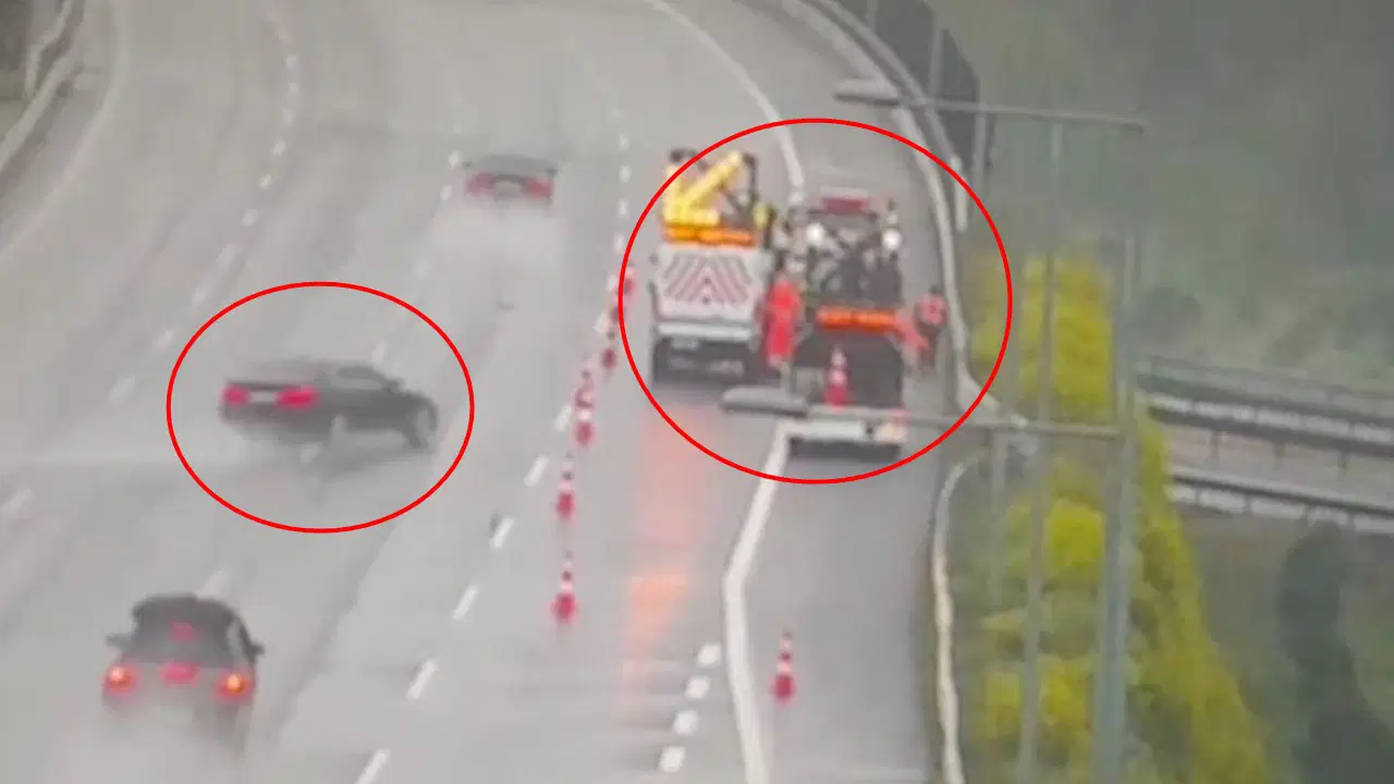 Kuzey Marmara'da feci kaza kamerada! Kaza için önlem alan görevlilere otomobil çarptı: 1'i ağır durumda 3 yaralı var