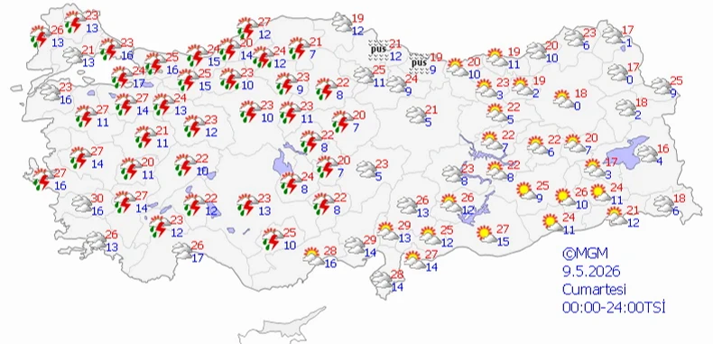 Meteorolojiden 5 bölgeye uyarı: 35 ilde sağanak bekleniyor