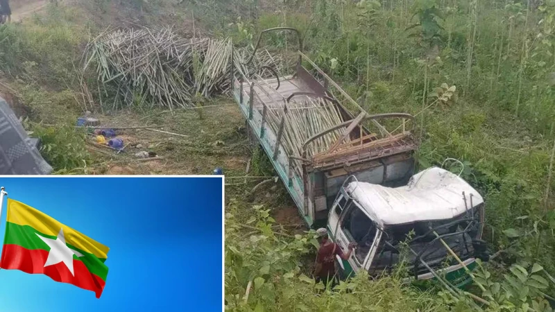 Myanmar'da bambu yüklü kamyonun feci kazası: 16 ölü 21 yaralı