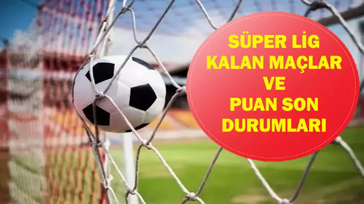 SÜPER LİG KALAN MAÇLAR: Süper Lig Şampiyonluk Yarışı Galatasaray, Fenerbahçe Trabzonspor, Beşiktaş Puan Durumları ve Kalan Maçlar Listesi...