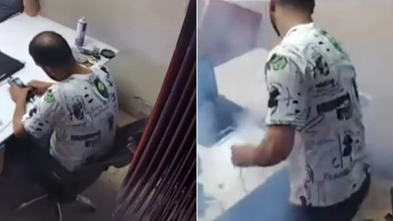Telefon bataryası tamir sırasında bomba gibi patladı